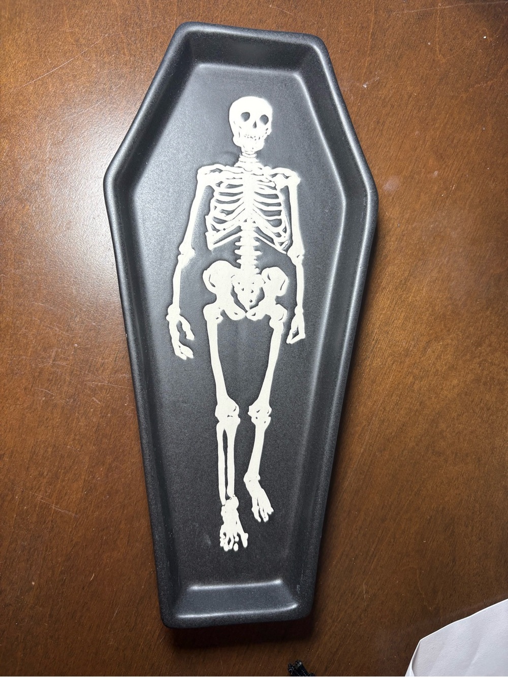 Skeleton Coffin Serving Tray - Black